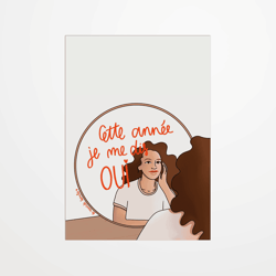 Carte postale - La Renarde Bouclée - Je me dis oui - 14,8 x 10,5 cm - Made in France
