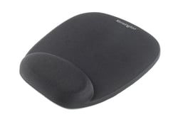 Tapis de souris - KENSINGTON - Mousse - Noir - Repose-poignets intégré