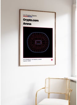Affiche Crypto Arena - Los Angeles Clippers | A3 : 29,7x42cm