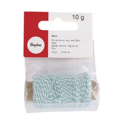 Ficelle bicolore bleu clair et blanc 35 m x ø 1 mm