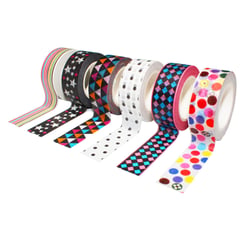 Masking tape 1,5 cm 6 rubans Géométrica