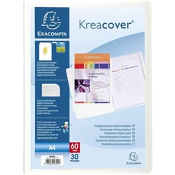 Porte-vues - 60 vues - 30 pochettes - Couverture personnalisable - Blanc - Exacompta