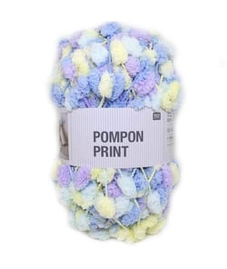 Pelote à pompons CREATIVE POMPON PRINT 200 GR - Rico Design 26 Violet
