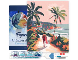 Diamond Painting Broderie Diamant Figured’Art 40x50cm toile tendue sur châssis en bois - diamants carrés - Promenade côtière