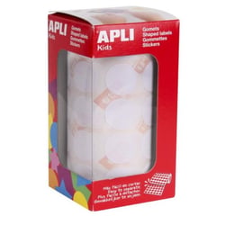 Apli Agipa - Gommettes rouleau Rond Ø 20 mm Blanc x 1 770