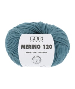 Pelote de laine à tricoter MERINO 120 - Lang Yarns Bleu (274)