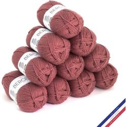 10 pelotes de laine - Bois de rose - 100% acrylique - Bergère de France - Barisienne