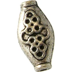 MégaCréa - Perle métal olive plat 15 mm Argenté (lot de 10)