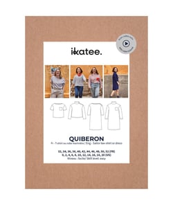 Patron tee-shirt et robe marinière femme QUIBERON pochette taille n°FR 32-52