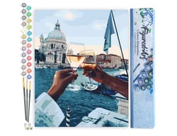 Peinture par Numéro Figured'Art - Balade Romantique Toast - Kit de Loisir Créatif DIY Numéro d'Art Complet - 40x50cm sans châssis en bois