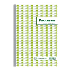 Manifold Factures avec mention TVA 29,7x21cm 50 feuillets dupli autocopiants - x 5 - Exacompta