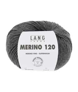 Pelote de laine à tricoter MERINO 120 - Lang Yarns Gris (270)