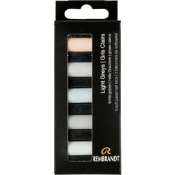 Pastels - Tendres - Teintes gris clairs - 5 demi-pastels - Rembrandt