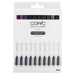 Copic Multiliner set de 10 COLOURED