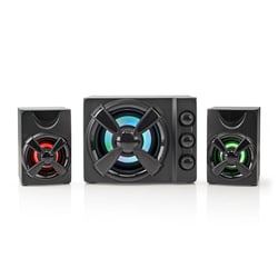Nedis Système Audio Gaming 2.1 avec LED et Alimentation USB Noir