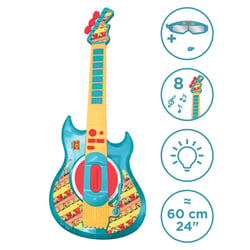 Guitare Électronique Lumineuse avec lunettes et micro Minions - Lexibook