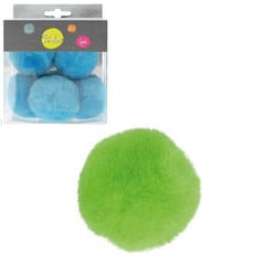 Lot de 5 petits pompons 5cm Vert