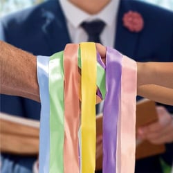 Rubans - Rituel des rubans - Cérémonie laïque - Mariage - Assortiment de couleurs - Lot de 13
