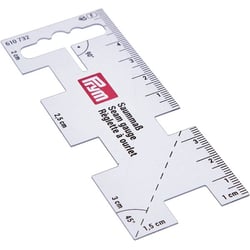 Prym jauge de couture / réglette à ourlet plastique