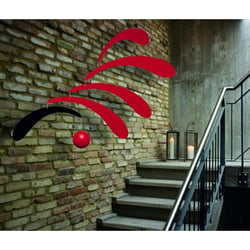 Mobile Flensted Flowing Rhythm Rouge 90x170cm – Art de Décoration Suspendu - Flensted Mobiles