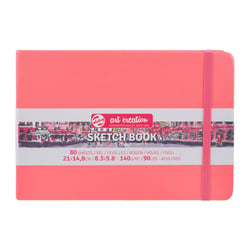 Carnet Croquis - 21 x 14,8cm - 80 feuilles - 140g - corail - Royal Talens