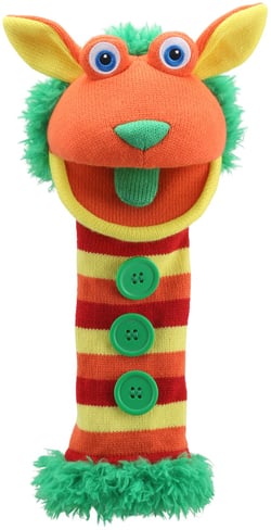 Marionnette à main Eco Sockettes Buttons - The Puppet Company