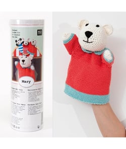 Kit marionnette ours Mary au crochet - Rico Design Multicolore