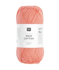 Coton à tricoter ou à crocheter Rico Cotton - Rico Design 203 Flamant Rose