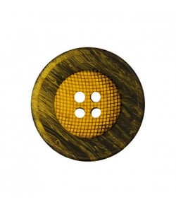 Carte de 4 boutons Panier rond 4 trous Moutarde 18mm - Union Knopf Jaune