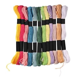 Fil bracelet brésilien Echeveaux de coton 12 coul. Pastel