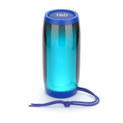 Enceinte Bluetooth Portable 1800mAh LED Colorée Compatible Tous Appareils Son 360° Bleu YONIS