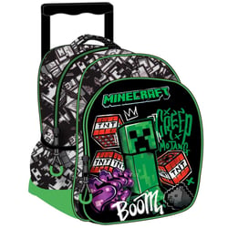 Sac à dos à roulettes Minecraft Metro Art 30 CM Maternelle