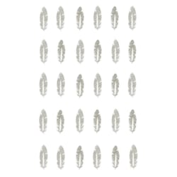 Motif Thermocollant transfert Customisation textile Plume Argenté 1cm