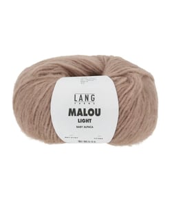 Pelote d'Alpaga et laine MALOU LIGHT - LANG YARNS 0187 Marron