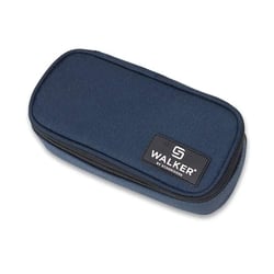 Trousse - Plumier - Bleu marine - 1 compartiment + poches intérieures - 21x6x10cm