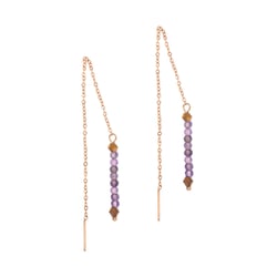 Boucles d'oreilles pendantes Lumia en pierres Améthyste - Sloya