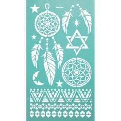 MégaCréa DIY - Pochoir adhésif repositionnable Attrape-rêves 11,5 x 20,5 cm