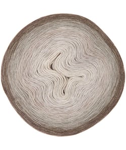Pelote de coton CREATIVE COTTON DEGRADE LUCKY 8 - Rico Design 19 Marron Ecru
