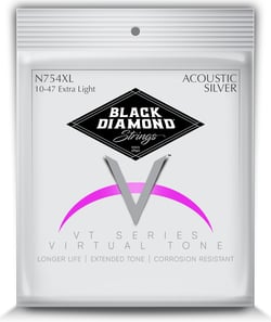Black Diamond® Silverplated 2% 10/47 - Cordes pour Acoustique/Folk