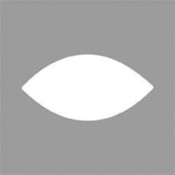 Perforatrice fantaisie: Ovale pointu, 5,08x2,54cm, 1 pce.