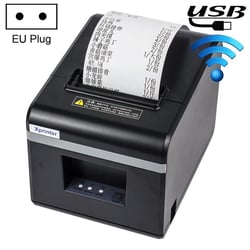 Mini Imprimante USB WIFI 80mm 160mm/s Thermique Rapide et Fiable Noir YONIS
