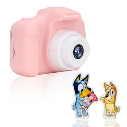 Coffret Mini Appareil Photo et Vidéo Enfant Rose - AGFAPHOTO x Coloriage Bluey - ARA Creative