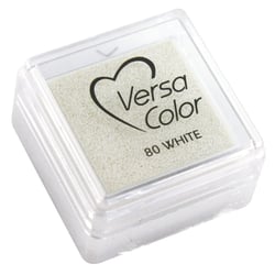 Tampon encreur "Versacolor", blanc, 2,5x2,5 cm
