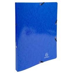Classeur à élastiques 2 anneaux 15mm Iderama - A4 - Bleu foncé - x 20 - Exacompta
