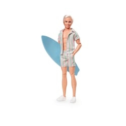 Barbie The Movie - Poupée Ken Wearing Pastel Striped Beach Matching Set