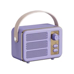 Enceinte Bluetooth Portable HIFI Son Stéréo 360° Design Rétro Violet YONIS