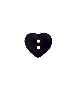 Carte de 4 boutons Coeur 2 trous 12mm - Union Knopf Bleu Marine