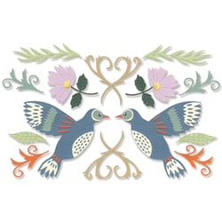 Matrices de découpe - Oiseaux et fleurs - 16 dies Thinlits - Sizzix