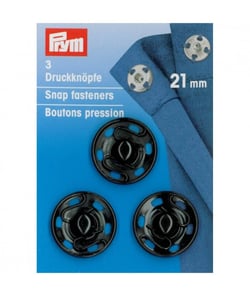 Boutons pression à coudre 21 mm - Prym Noir