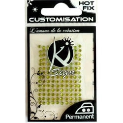 Ki-Sign - Strass thermocollant tissu 6mm 35 pièces - Vert